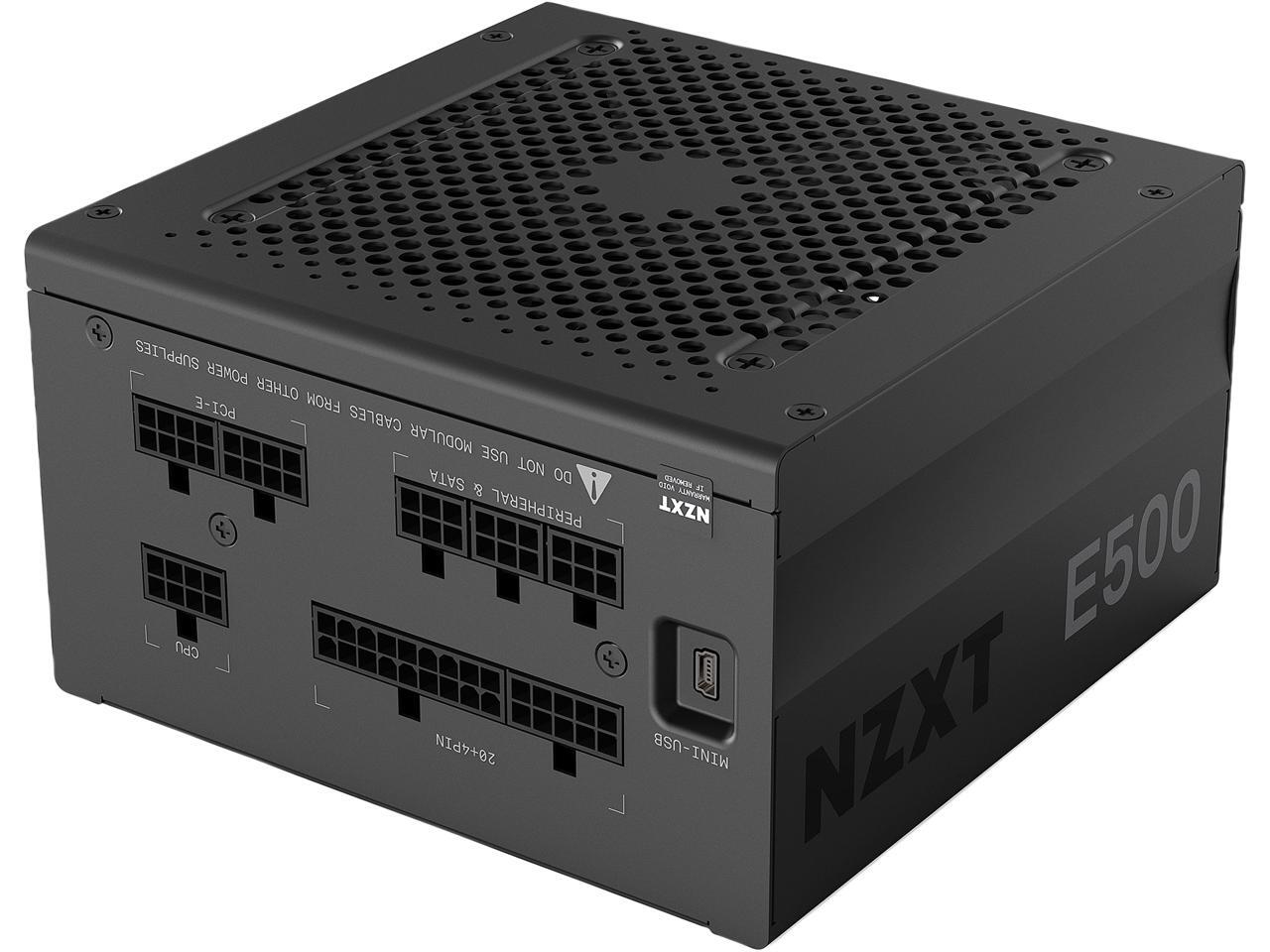 NZXT E500 500Watt ATX Gaming Power Supply (PSU) Fully Modular