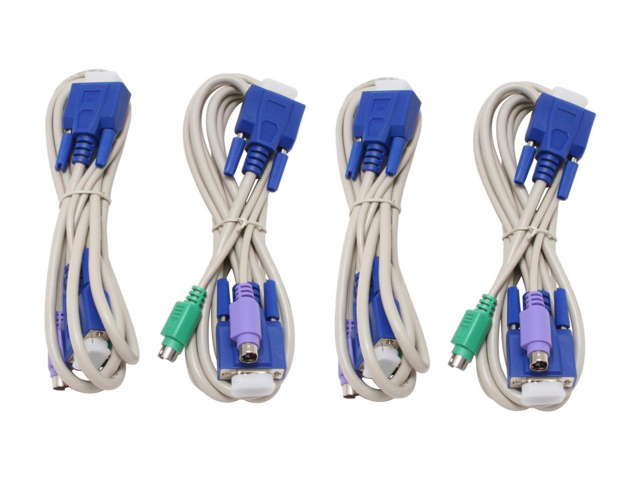 LevelOne KVM0405 4Port KVMSwitch PS/2 PalmSized