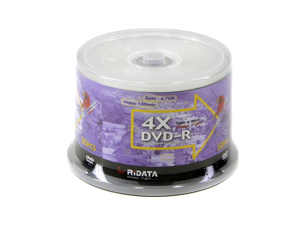 RiDATA 4.7GB 4X DVD-R 50 Packs Disc Model DRD-474-RDCB501 - Newegg.com