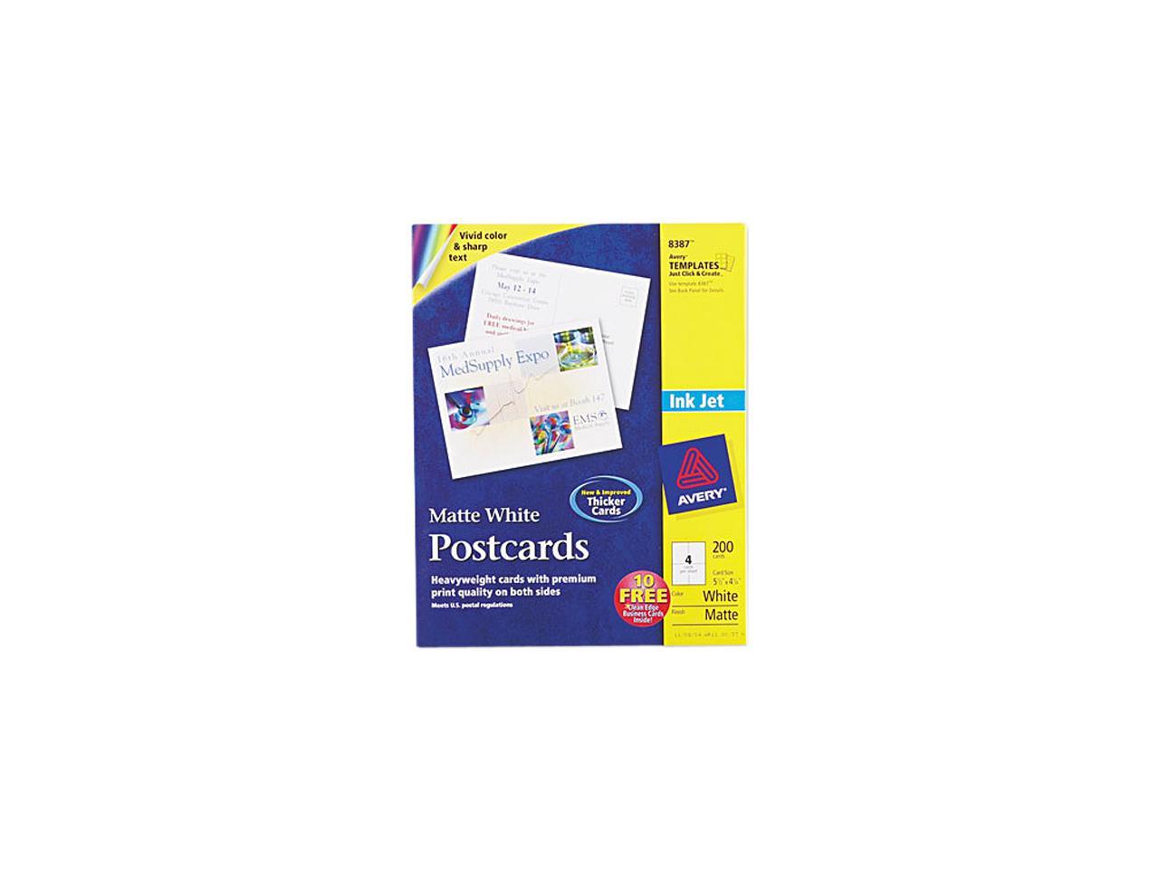 Avery Postcards Matte Two Sided Printing 4 25 X 5 5 200 Cards 8387 Newegg Com
