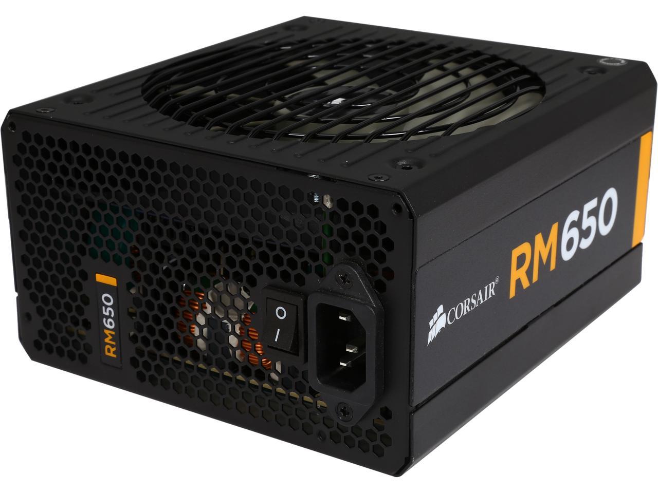 Refurbished Corsair Certified Cp Na Rm Series Rm650 650w Atx12v V2 31 And Eps 2 92 80 Plus Gold Certified Full Modular Active Pfc Power Supply Newegg Com