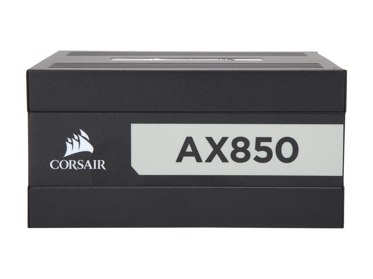Fully Modular Corsair CP-9020151-UK AX850 80 Plus Titanium Certified Power Supply Unit UK AX Series Black 850 W