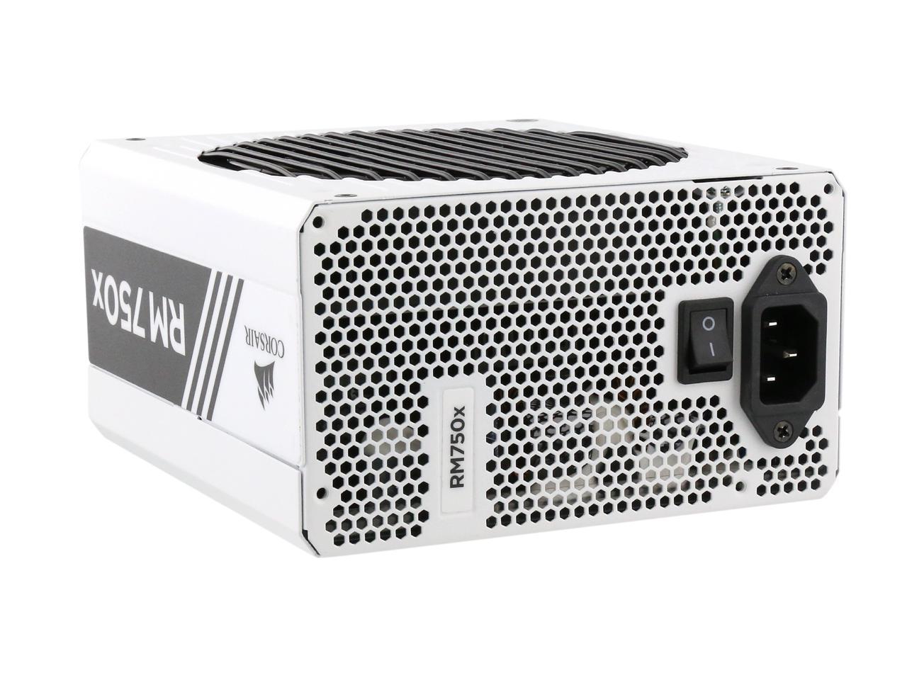 CORSAIR RMx White Series RM750x White (CP-9020187-NA) 750W 80 PLUS Gold  Certified, Fully Modular Power Supply, 10 Year Warranty
