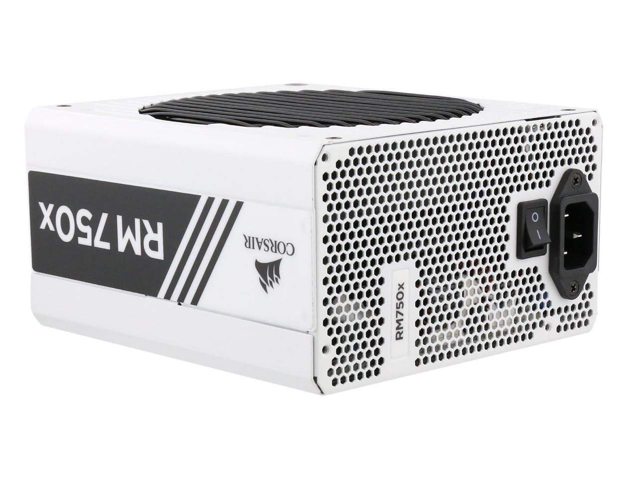 CORSAIR RMx White Series RM750x White (CP-9020187-NA) 750W 80 PLUS Gold  Certified, Fully Modular Power Supply, 10 Year Warranty