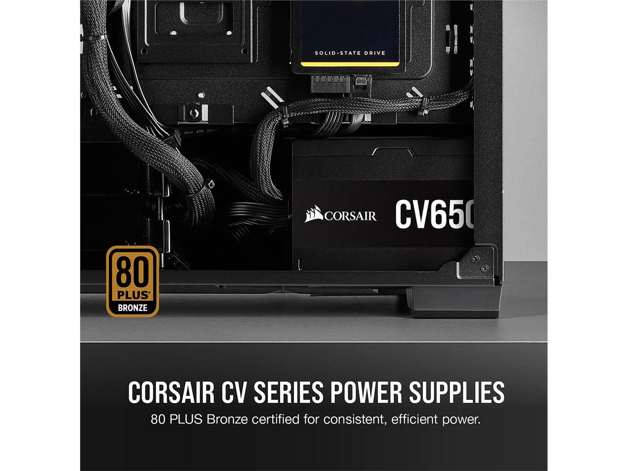 Corsair Cv Series Cv650 Cp Na 650w Power Supply Newegg Com