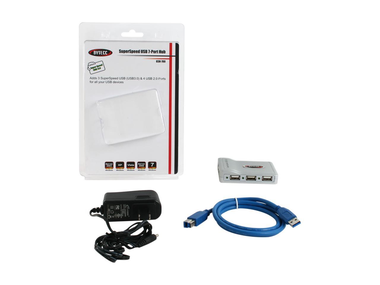 BYTECC U3H700 3 x USB 3.0 SuperSpeed Ports + 4 x USB 2.0 Ports HUB