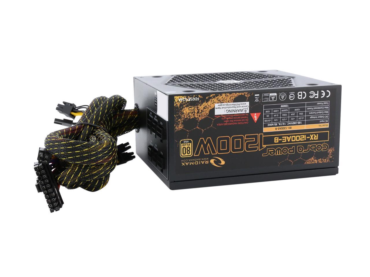 RAIDMAX Cobra Series RX-1200AE-B 1200 W Power Supply - Newegg.com