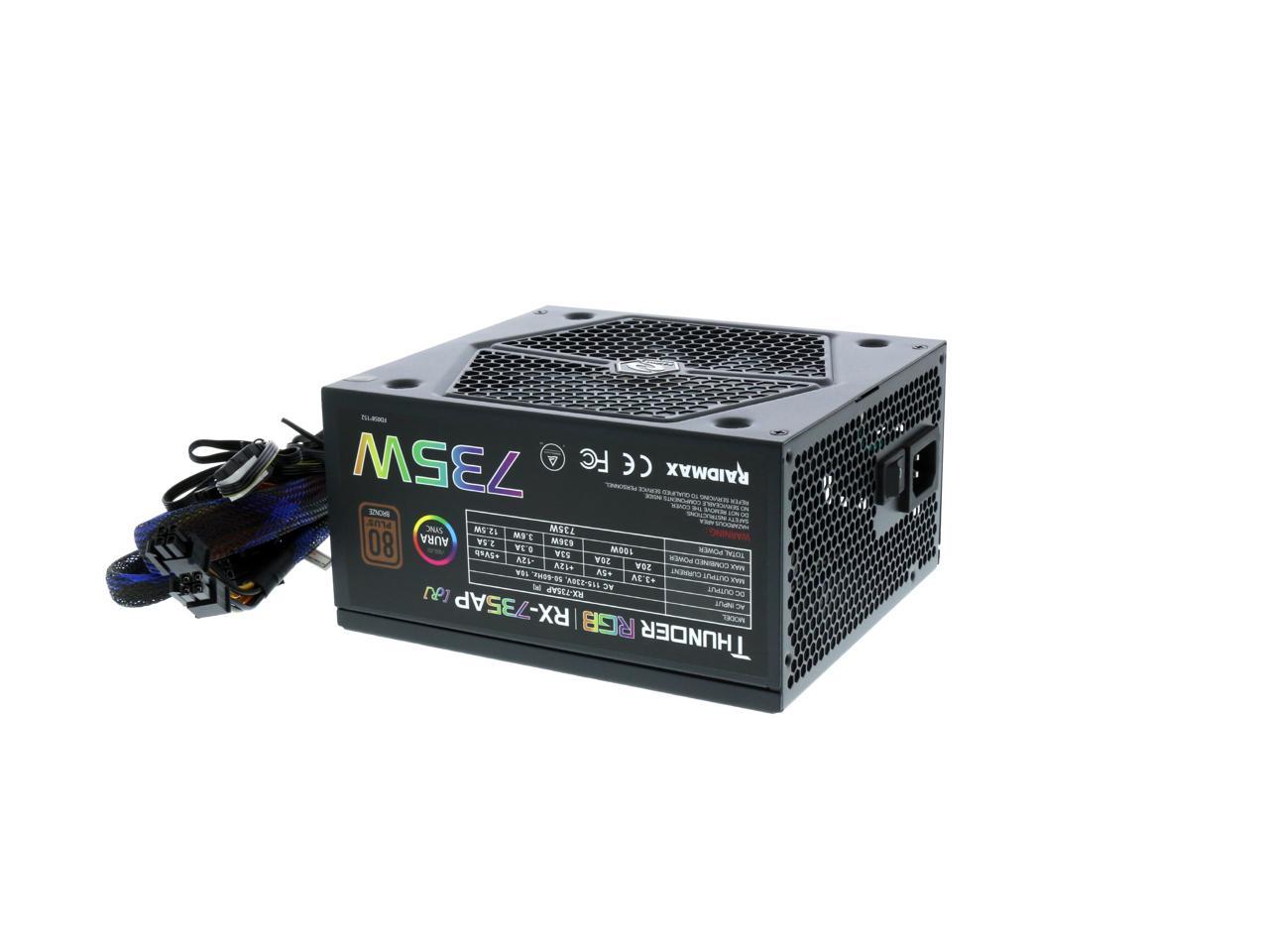 Raidmax Thunder Rgb Rx 735ap R 735w Power Supply Newegg Com