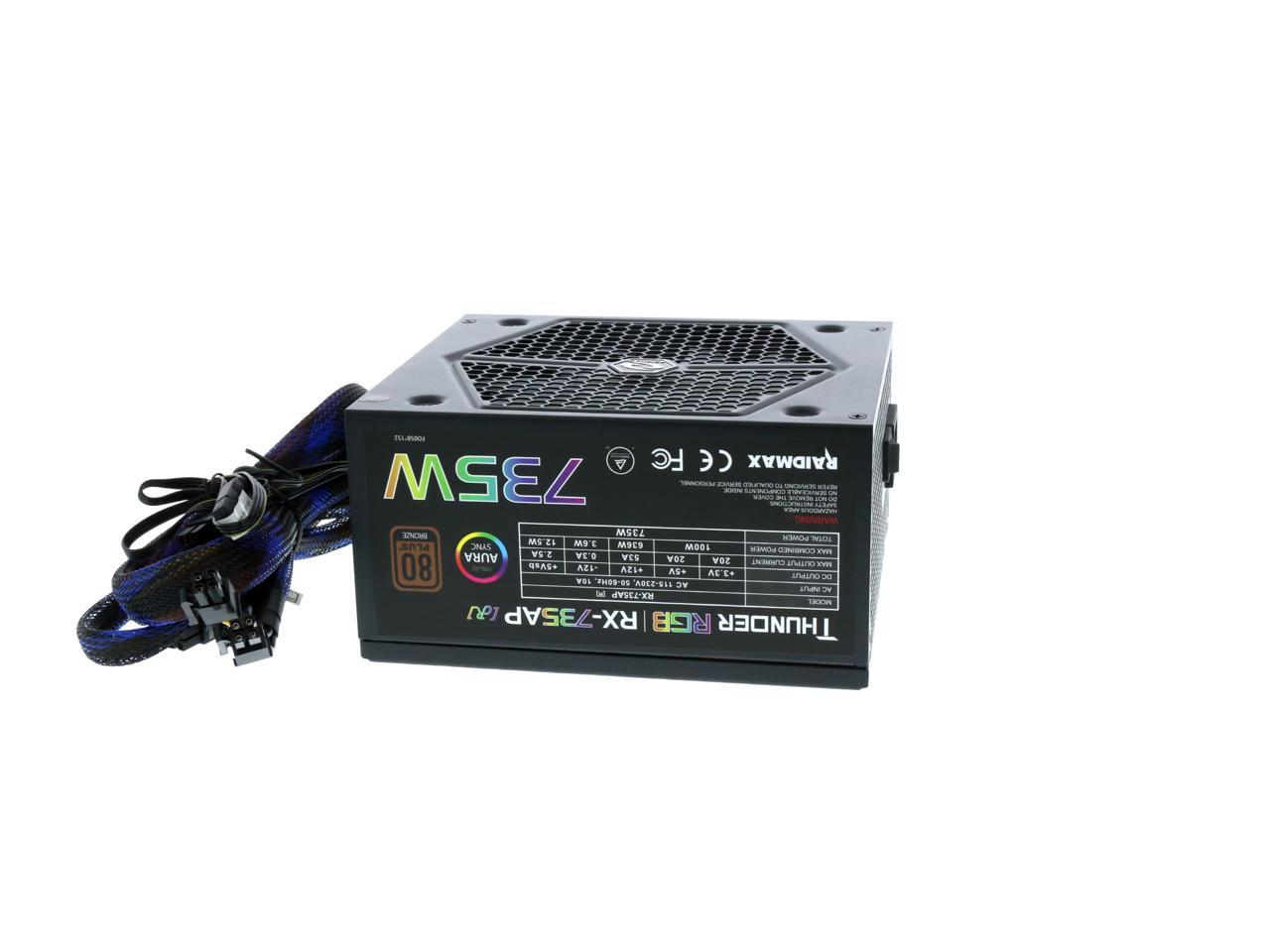 Raidmax Thunder Rgb Rx 735ap R 735w Power Supply Newegg Com