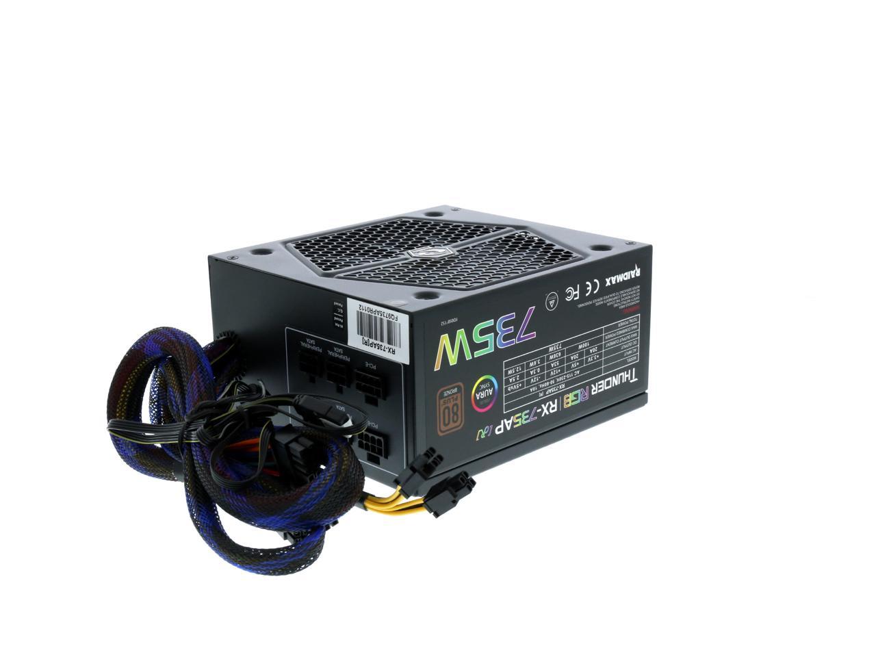 Raidmax Thunder Rgb Rx 735ap R 735w Power Supply Newegg Com