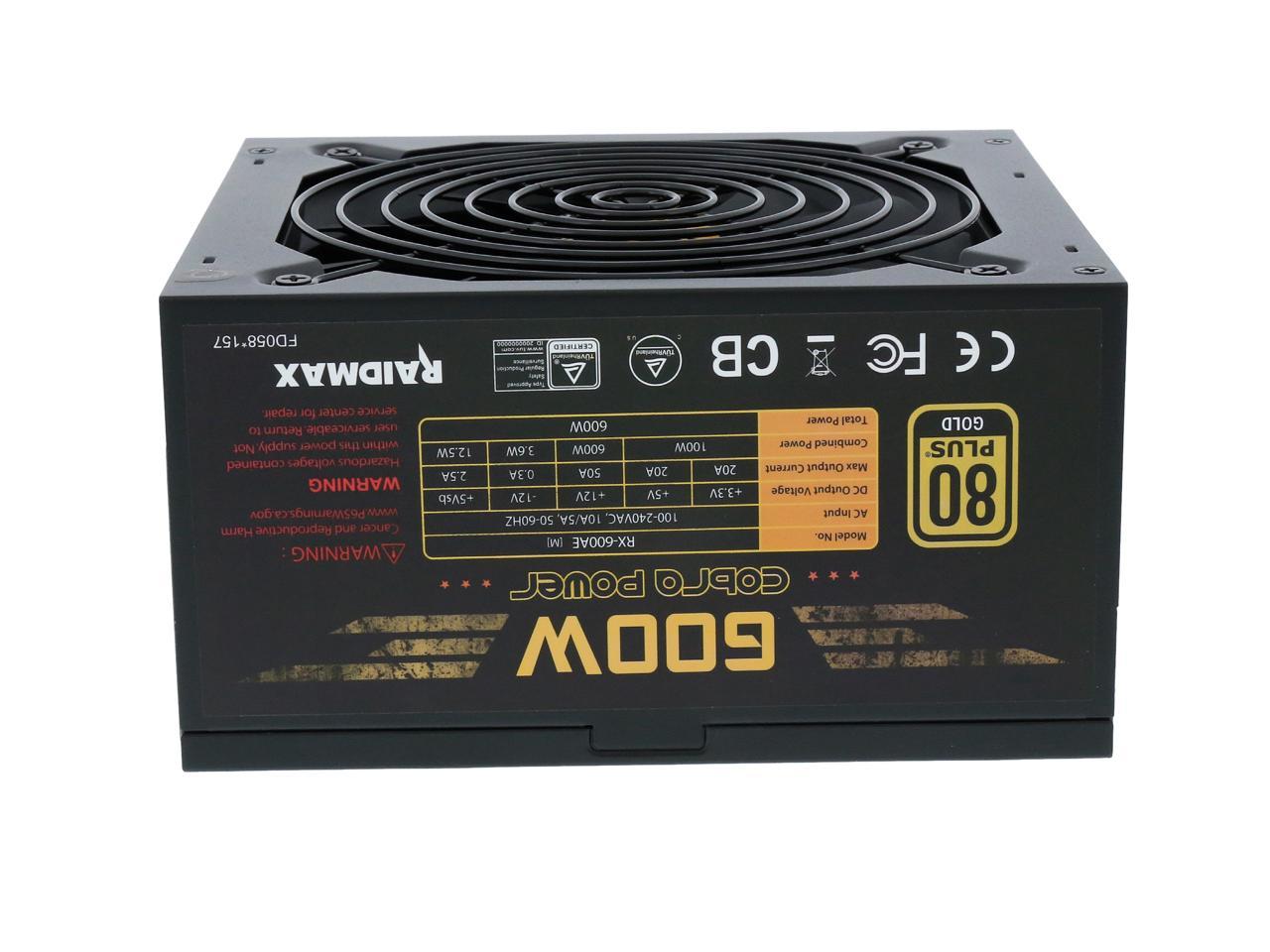 Raidmax Cobra Series Rx 600ae M 600w Power Supply Newegg Com