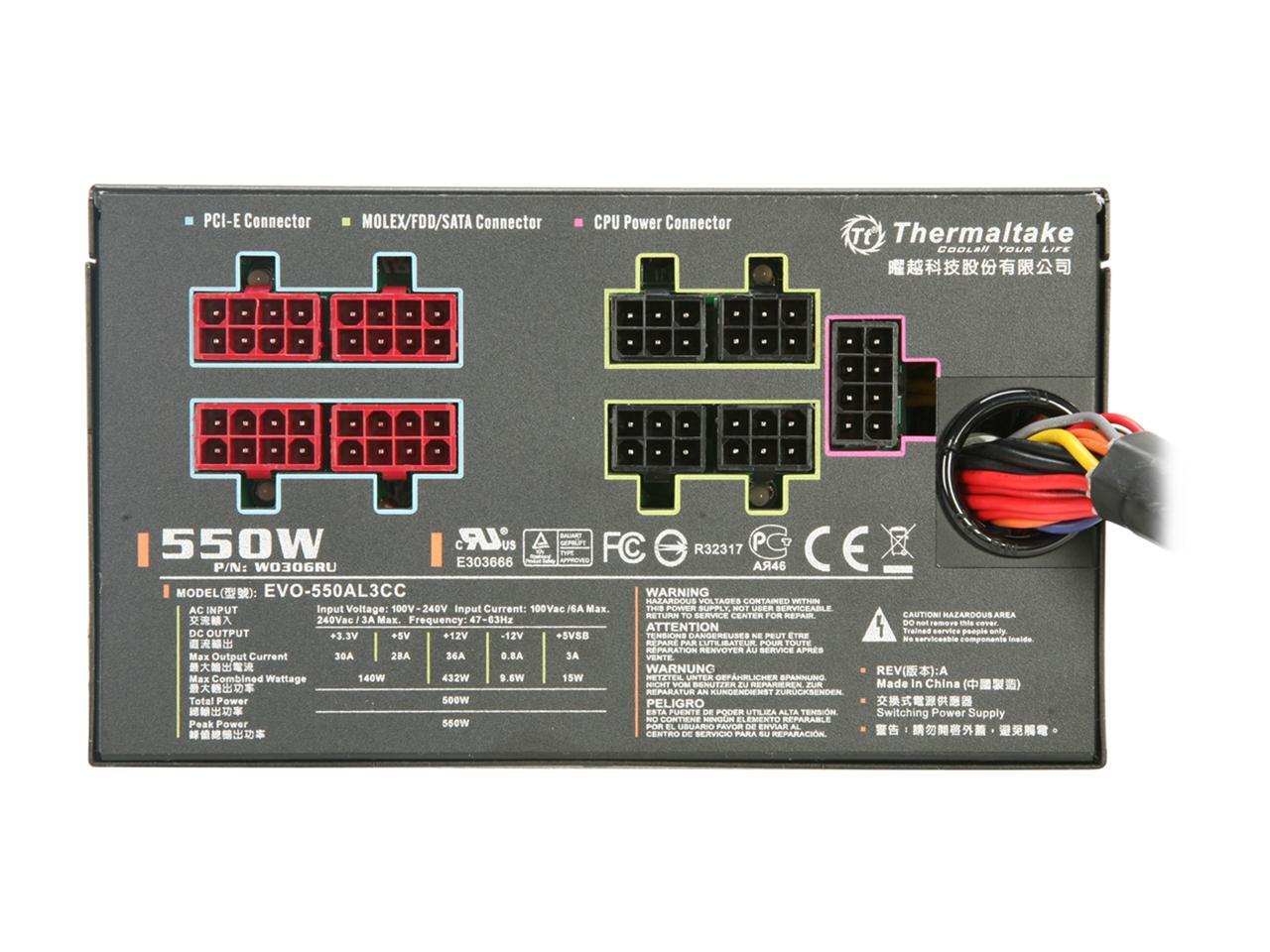 Thermaltake EVO_Blue W0306RU 550 W Power Supply