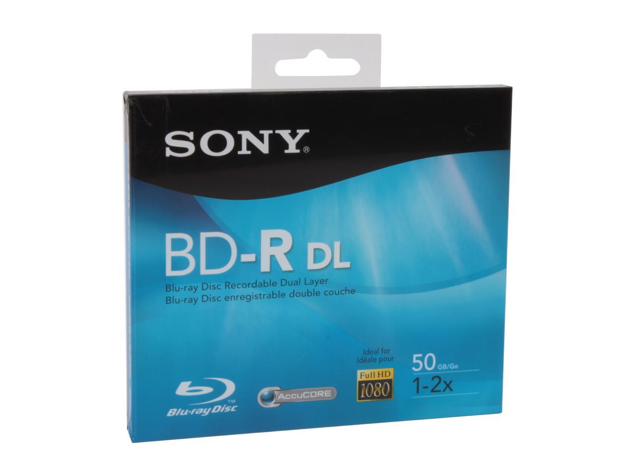 SONY 50GB 2X BDR DL Single Disc Model BNR50RH