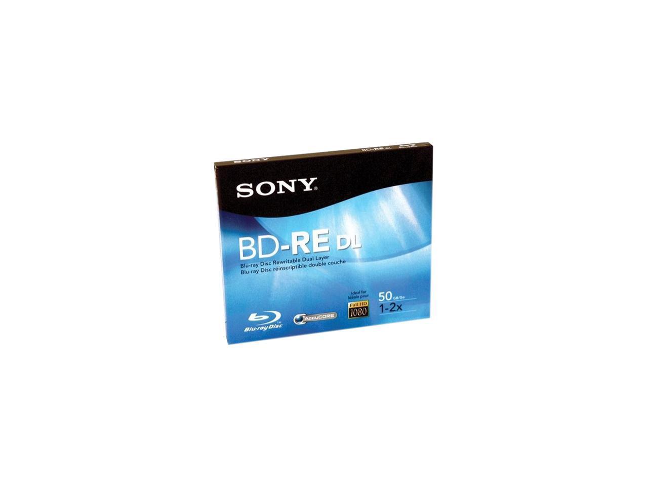 SONY 50GB 2X BDRE Single Rewriteable Double Layer BluRay Disc Model