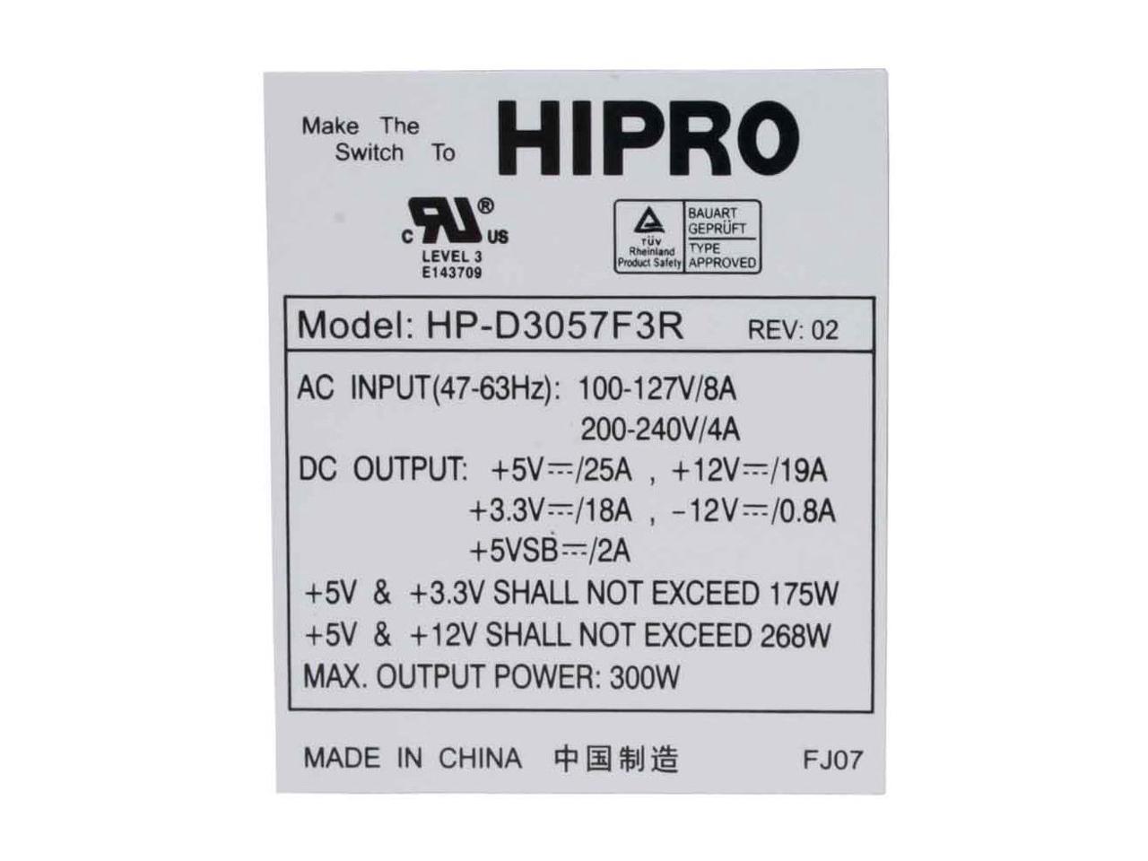 Open Box HIPRO HPD3057F3R 300 W Power Supply Newegg.ca