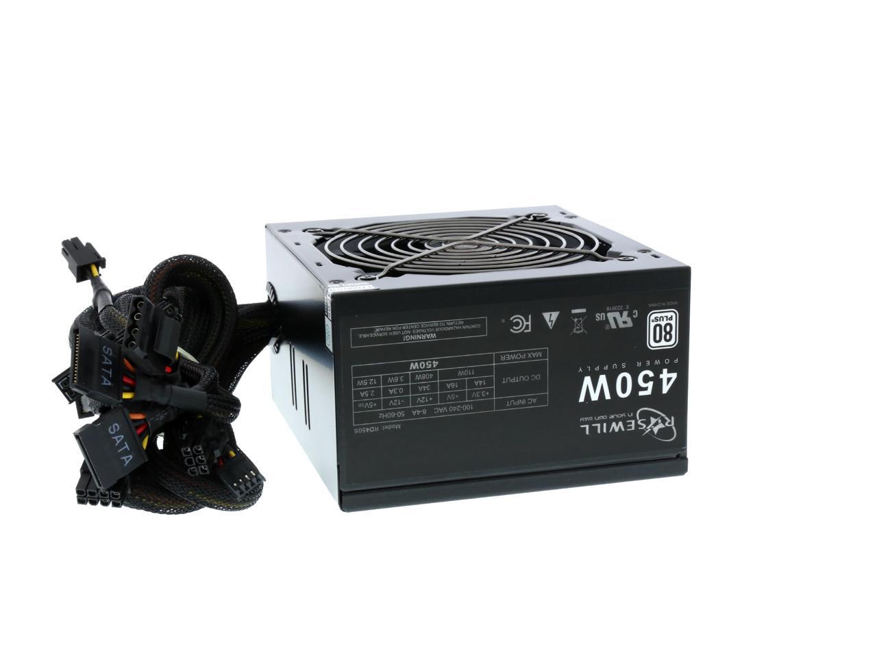 Rosewill Stallion Series Rd450 2 Sb 450w Atx V2 2 Power Supply Newegg Com