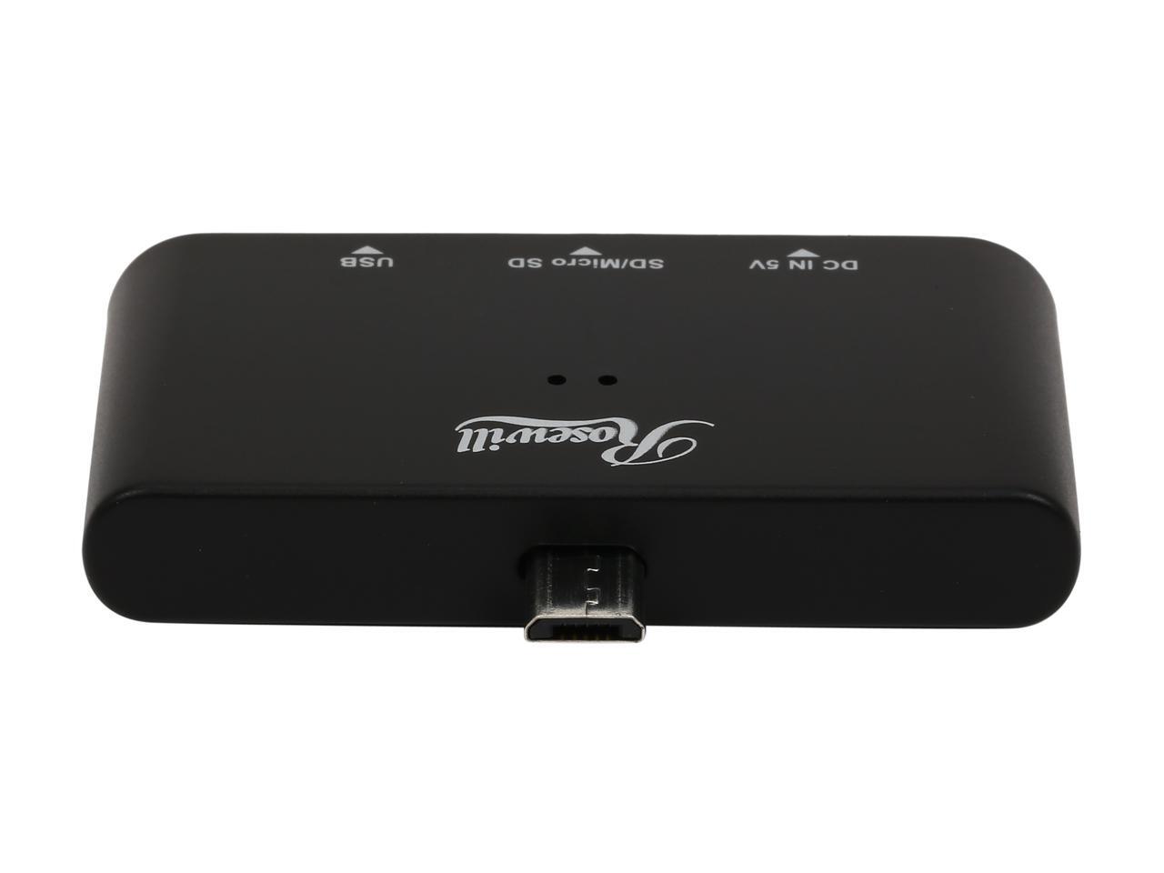Rosewill Multifunctional Card Reader SD/MicroSD/USB 2.0/MicroB OTG