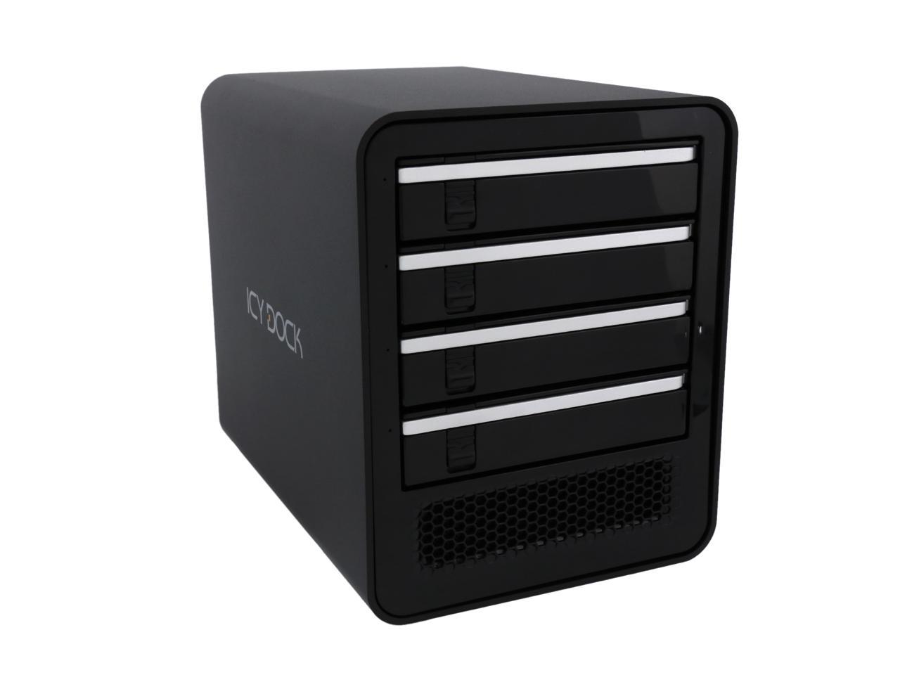 ICY DOCK Quad Bay 2.5"/ 3.5" SATA HDD/SSD USB 3.0/eSATA External JBOD ...