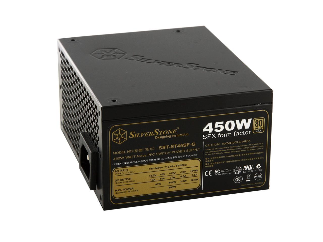 SilverStone ST45SF-G 450 W SFX12V SLI Ready CrossFire Ready 80 PLUS GOLD  Certified Full Modular Active PFC Power Supply
