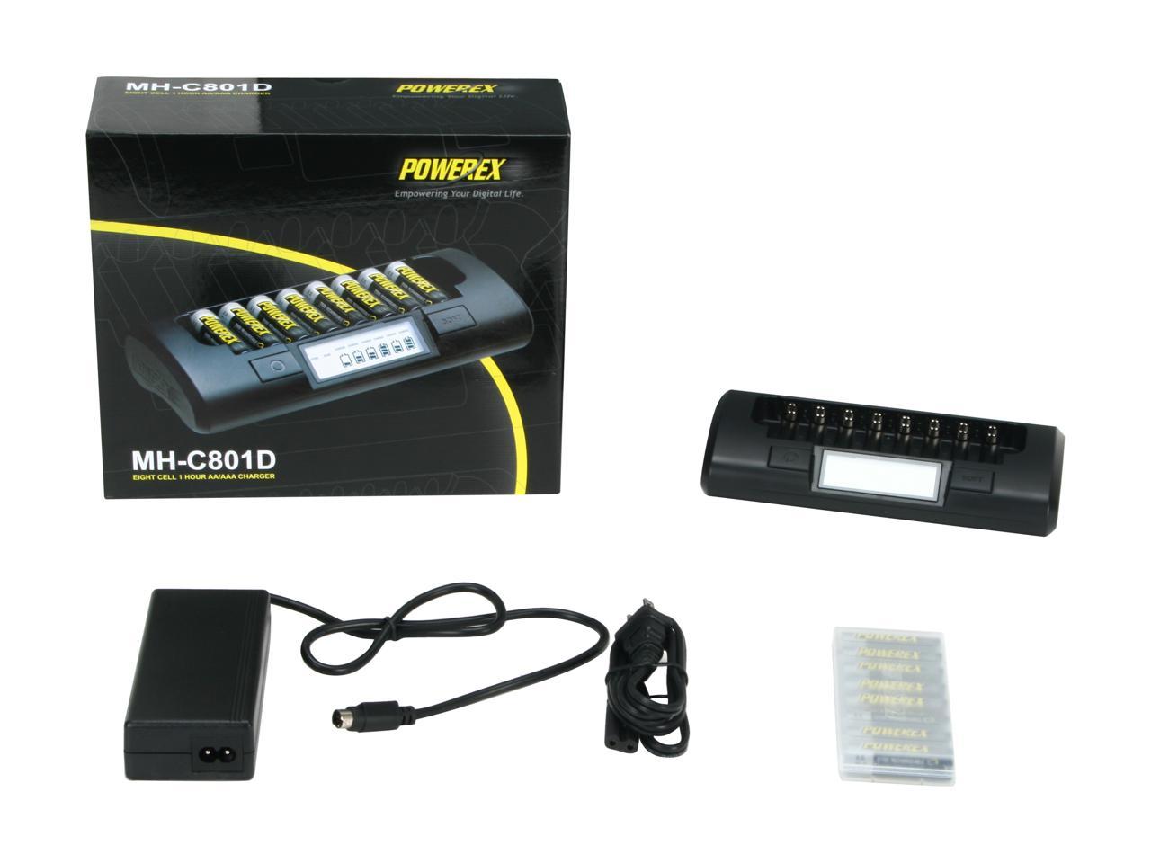 Powerex Mh C801d Eight Cell 1 Hour Charger W 2700mah 8 X Aa