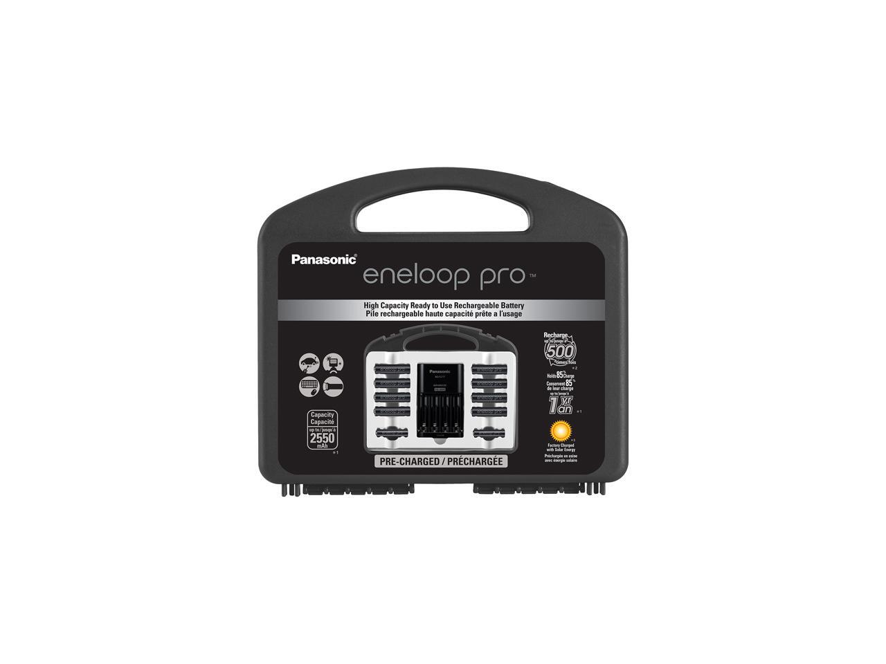 Panasonic eneloop pro Power Pack, 500 cycle, 8 AA, 2 AAA and "Advanced