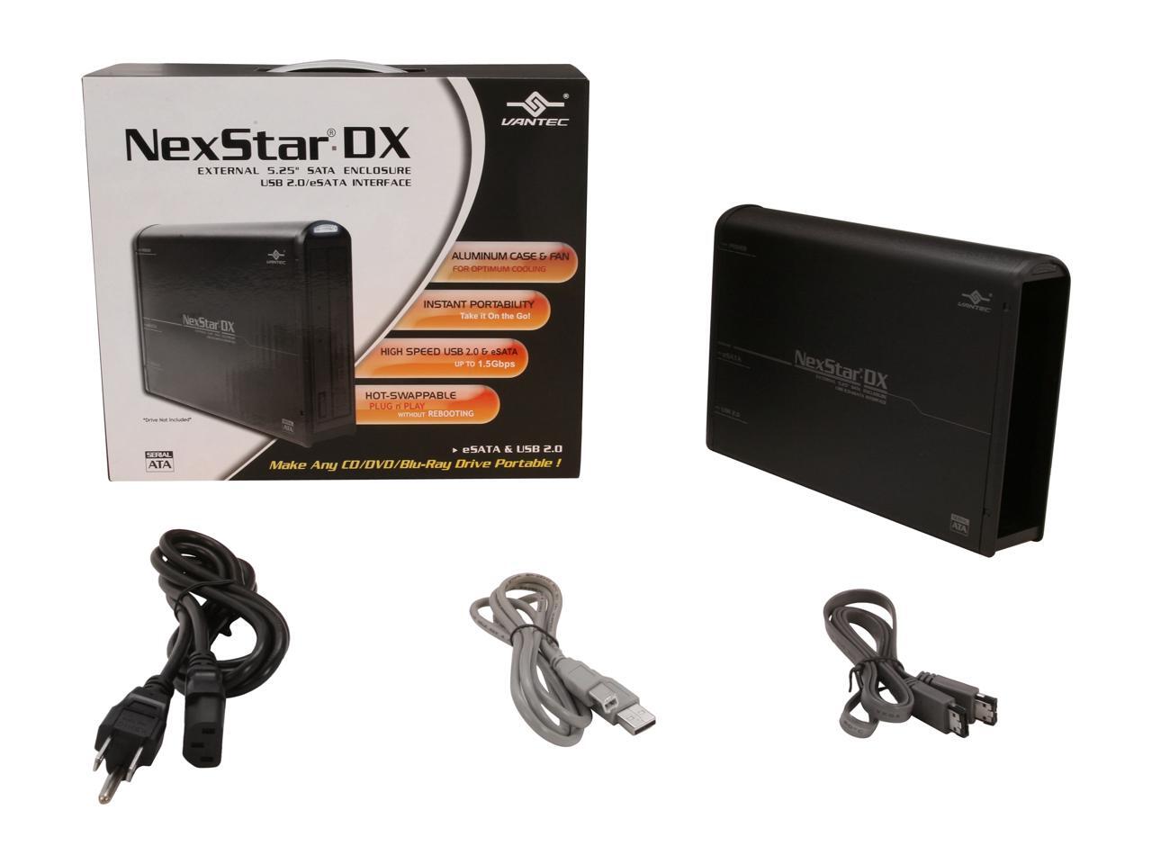 Vantec NexStar DX 5.25" SATA to USB 2.0 & eSATA External Optical Drive
