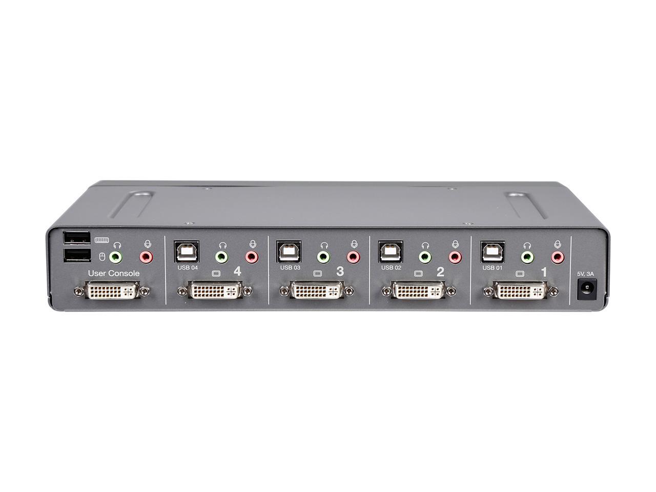 BELKIN F1DN104D DVI-D Secure 4-Port KVM Switch - Newegg.com