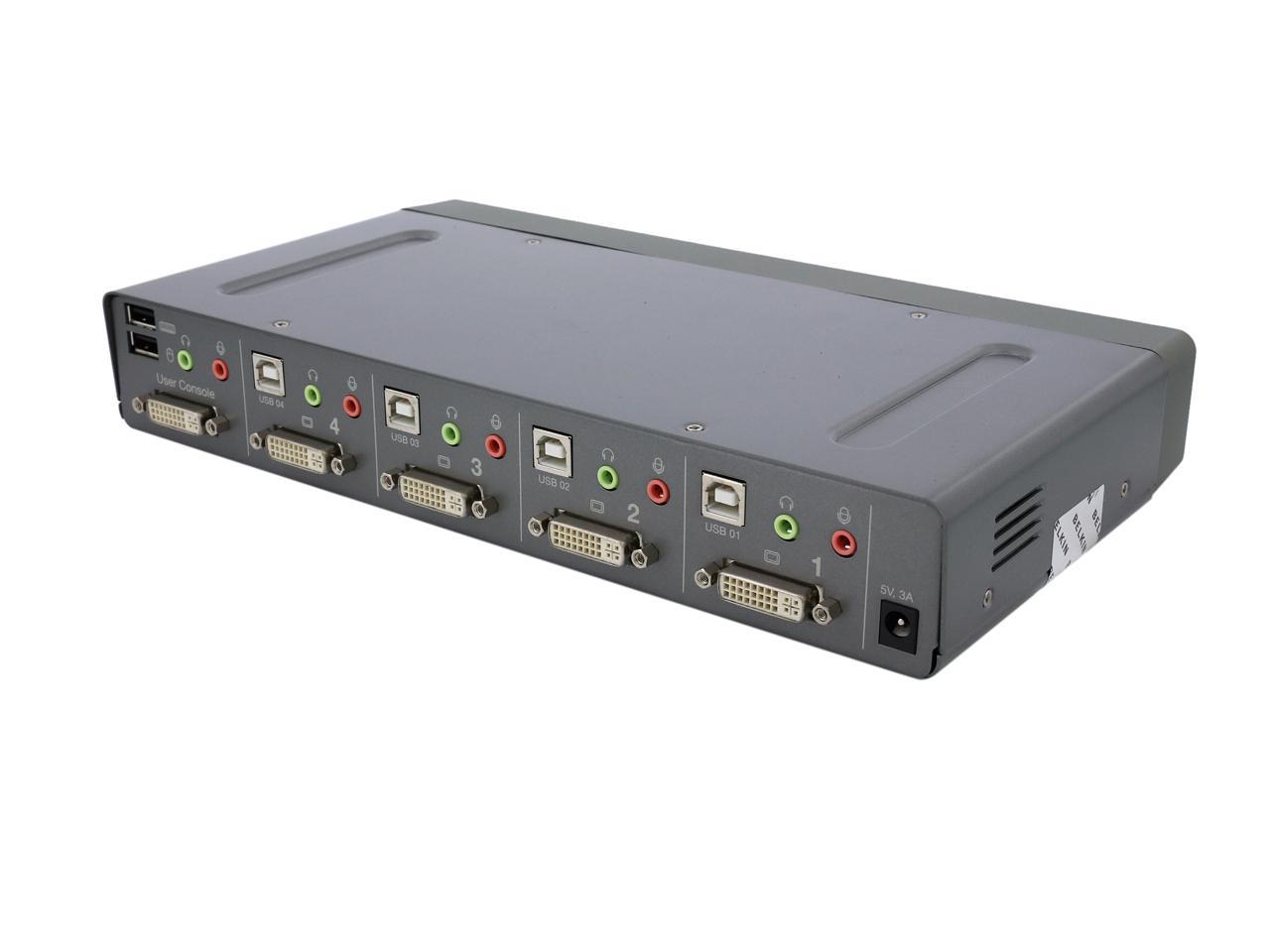 BELKIN F1DN104D DVI-D Secure 4-Port KVM Switch - Newegg.com