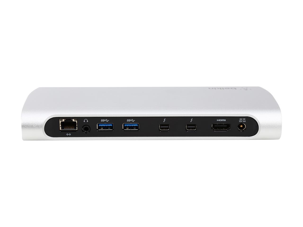 Belkin Black F4U085tt Thunderbolt 2 Express Dock HD with 1Meter