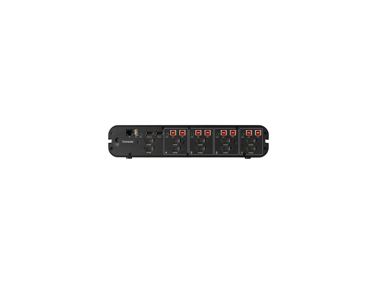 Belkin Universal 2nd Gen Secure KVM Switch, 4-Port Dual Head W/ CAC ...