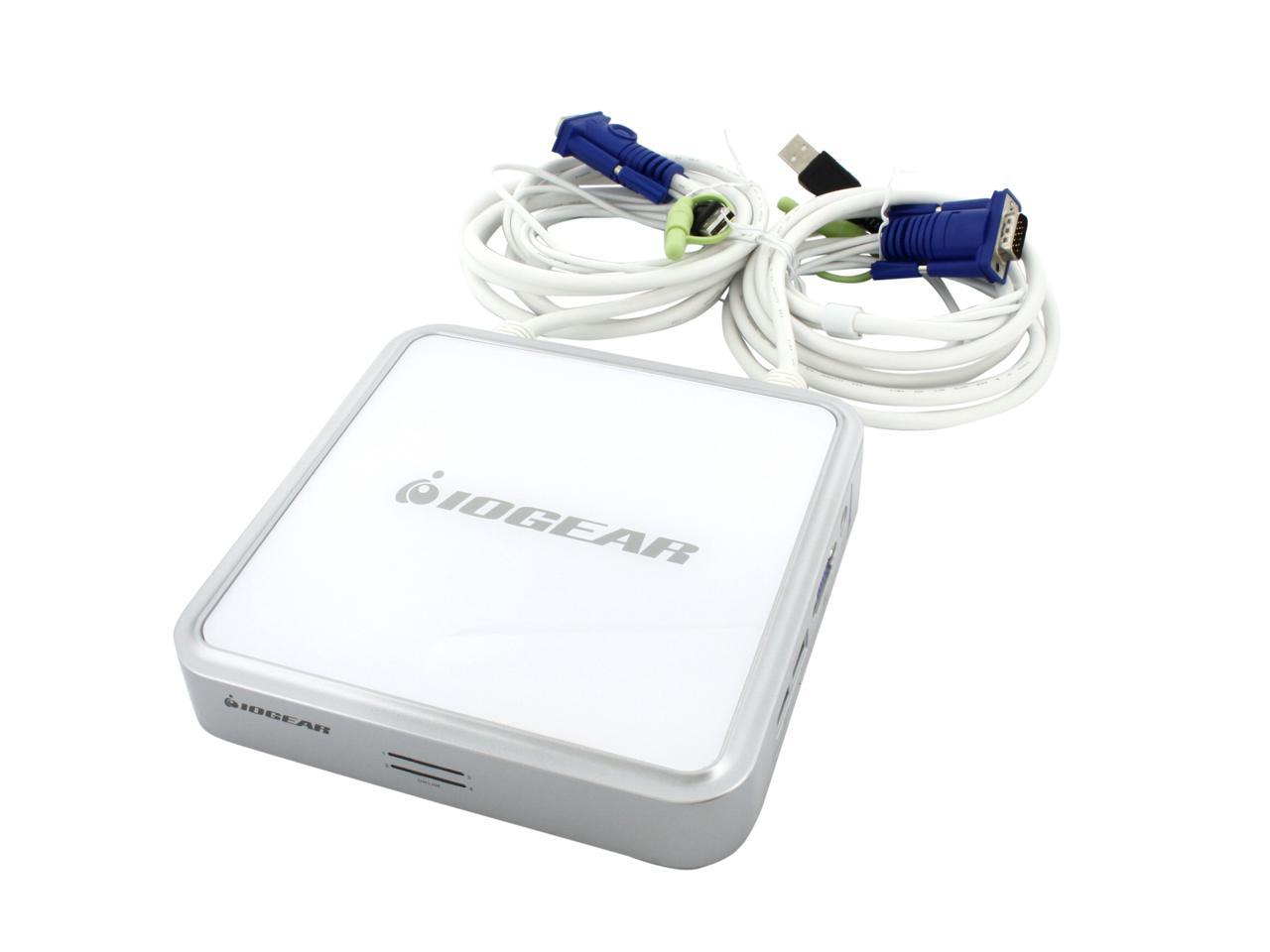 IOGEAR 4-Port MiniView Micro VGA USB KVM Switch with Audio and Cables GCS634U 