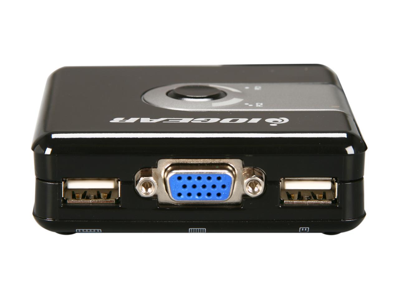 Iogear Gcs Uw Port Compact Usb Vga Kvm With Built In Cables Newegg Com