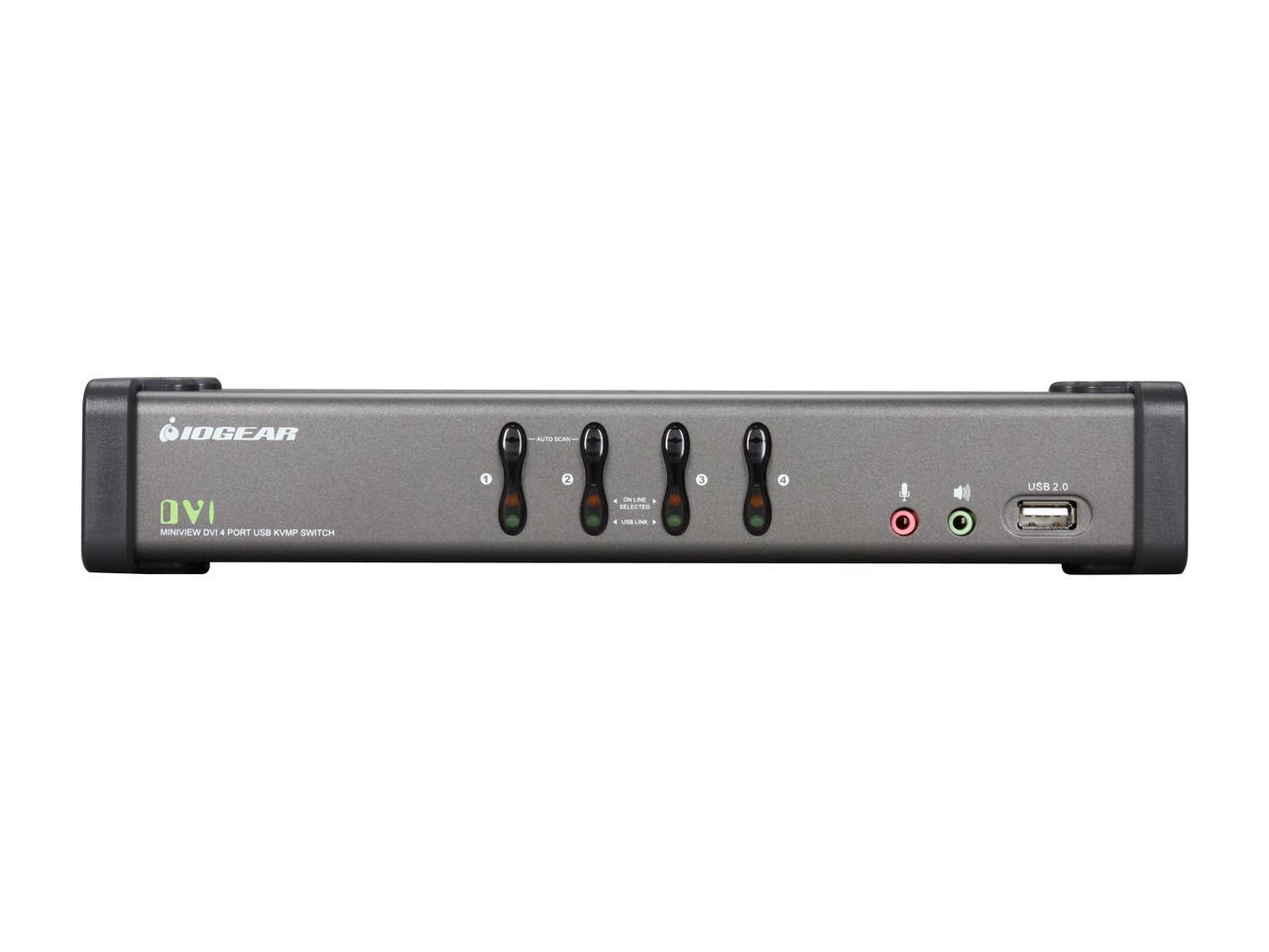 IOGEAR GCS1104KM1 4Port DVI KVMP Switch USB Console, USB Peripherals