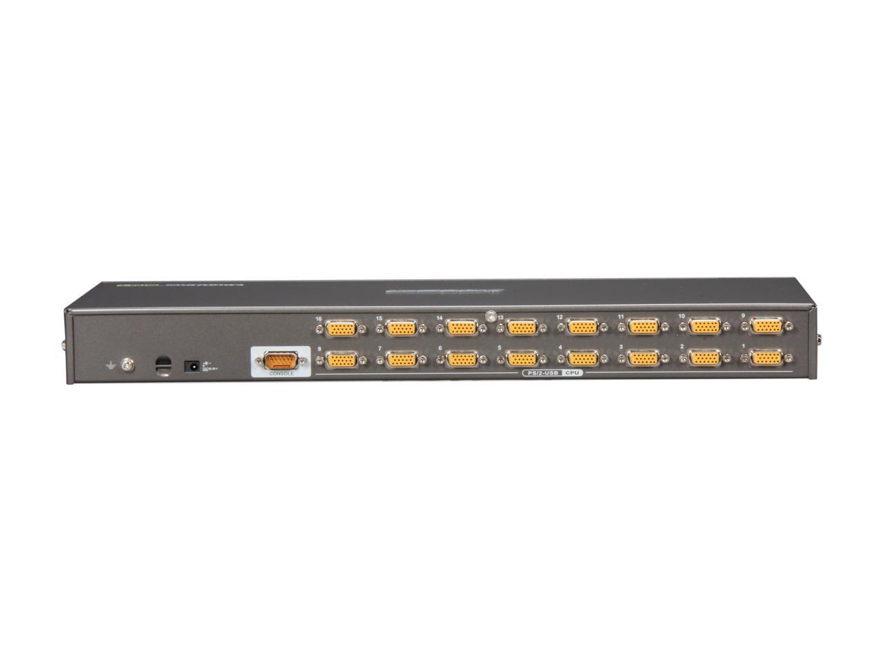 IOGEAR GCS1716KITU 16-Port USB PS/2 Combo KVM Switch with Cables 