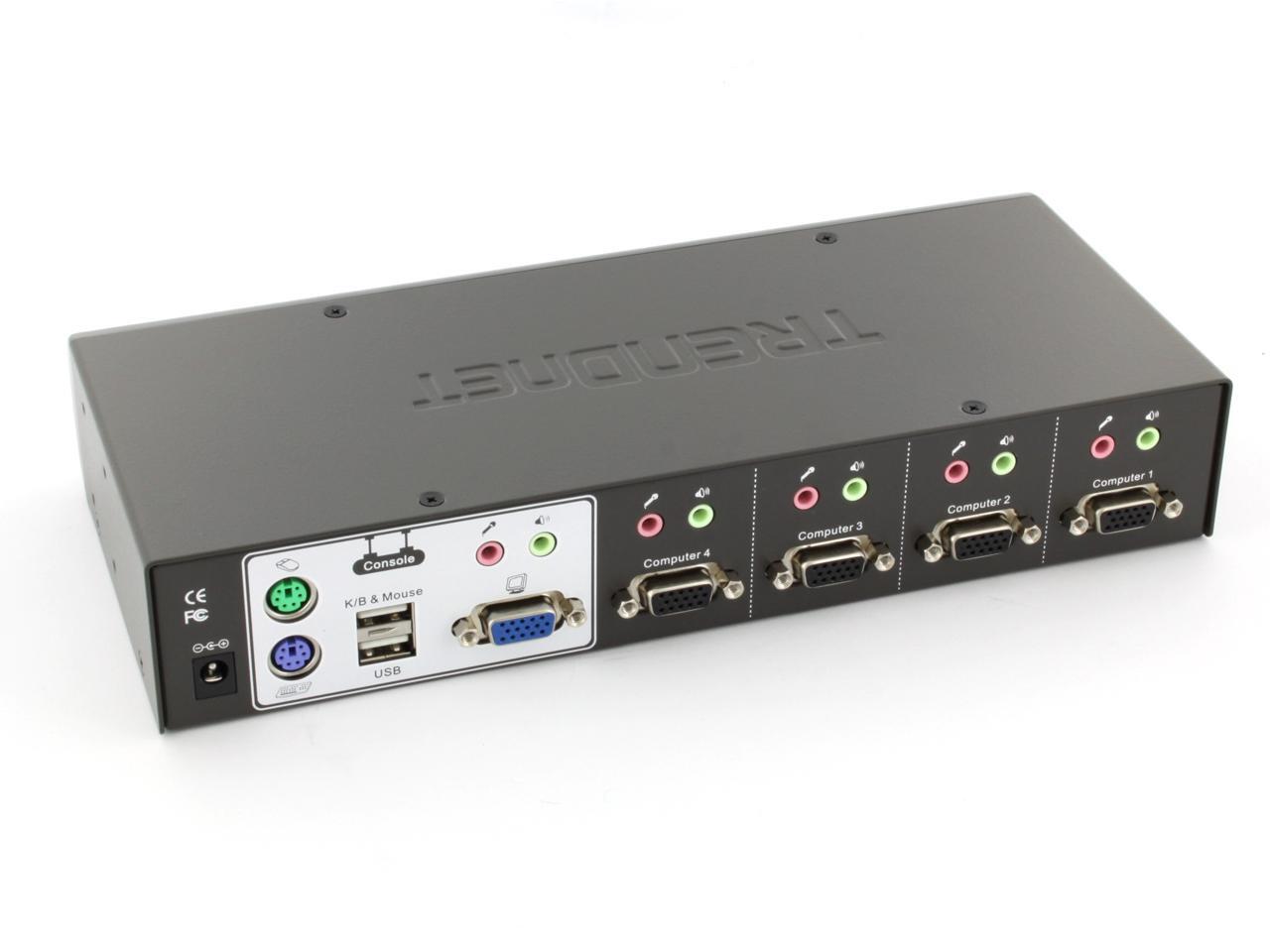TK423K 4Port USB PS/2 Audio KVM Switch Kit