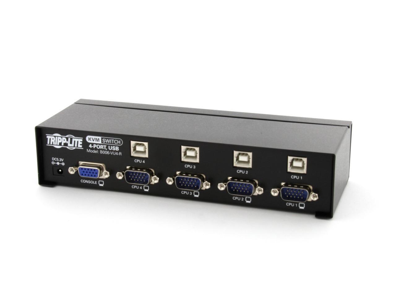 TRIPP LITE B006-VU4-R 4PORT USB DESKTOP KVM SWITCH 
