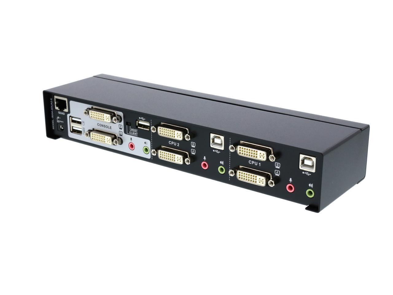 Tripp Lite B Dua K Port Dual Monitor Dvi Kvm Switch With Audio