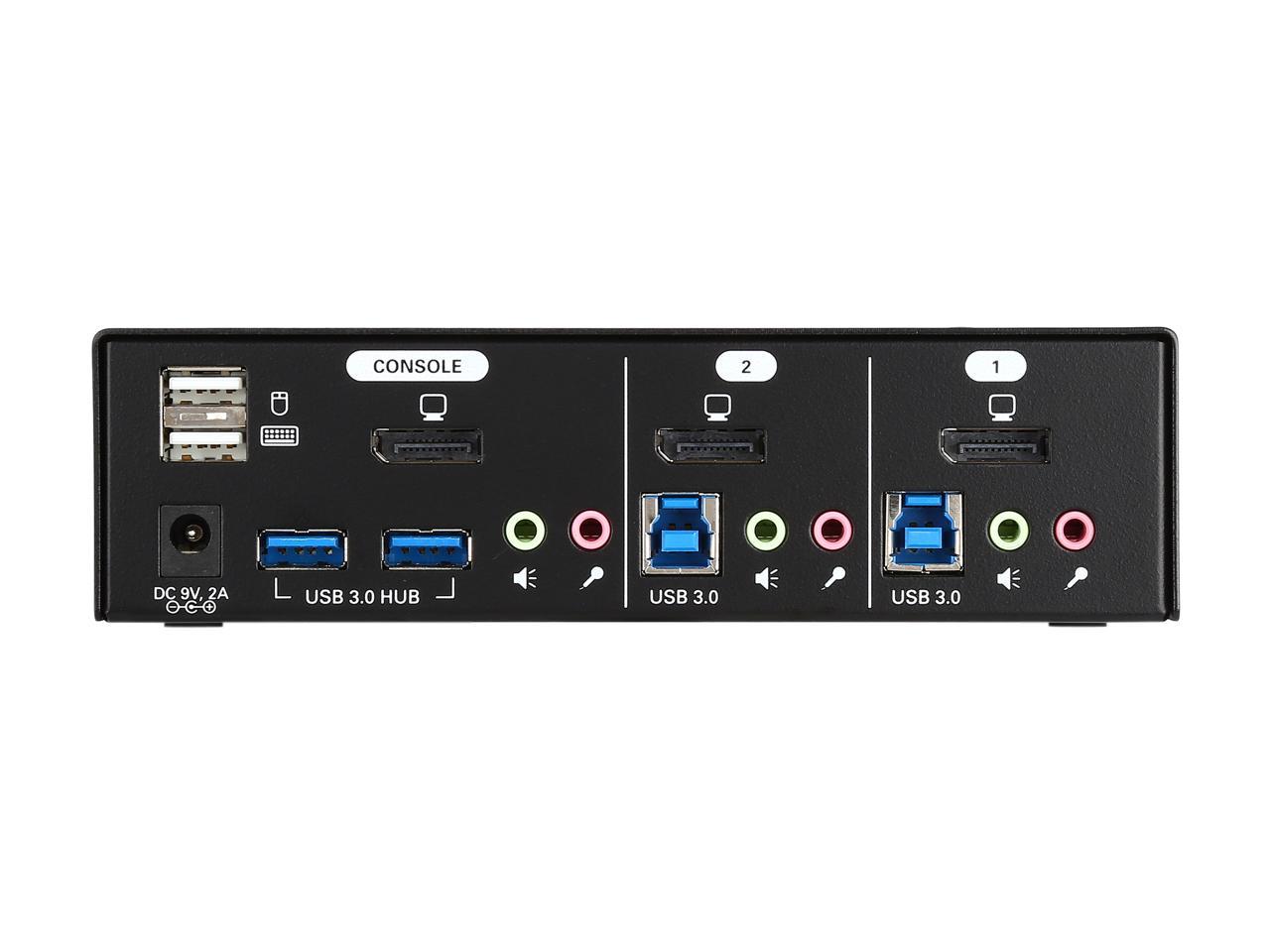 Tripp Lite 2-Port DisplayPort KVM Switch with Audio, Cables & USB 3.0 ...