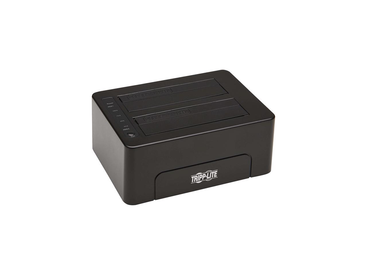 Tripp Lite U339 E02 Black 2 Bay Hard Drive Docking Station With Erase Tripp lite u339 e02 black 2 bay hard drive docking station with erase