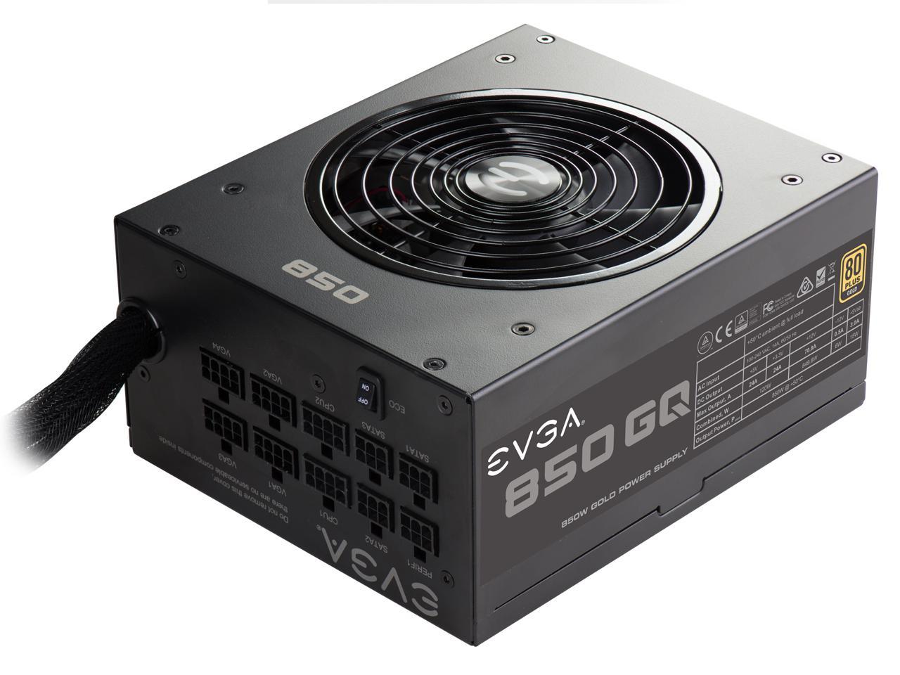 EVGA 850 GQ 210-GQ-0850-V1 80+ GOLD 850W Semi Modular EVGA ECO