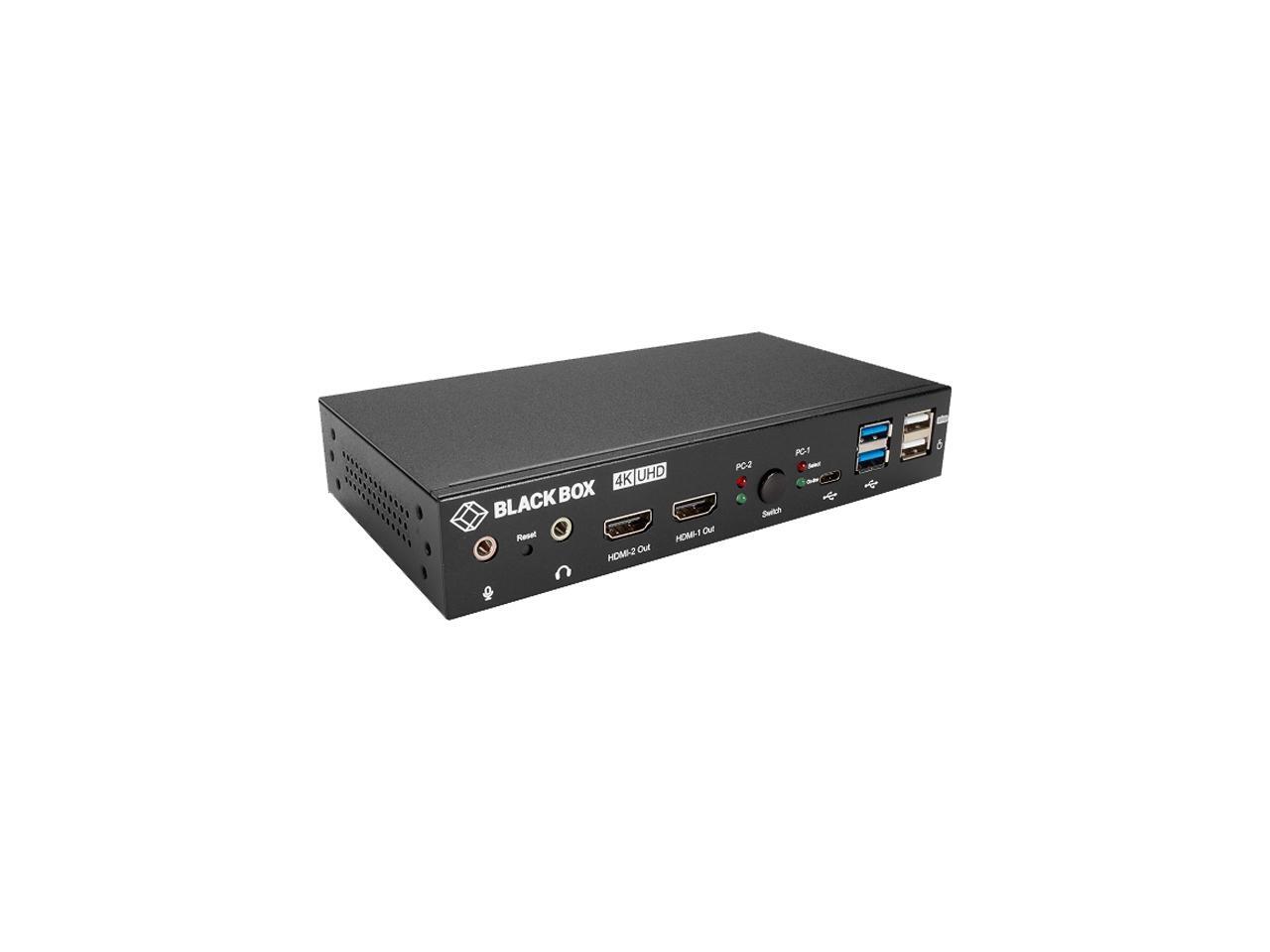 Black Box KVD2002H KVM Switch Dual Monitor UHD 4K 60, DualHead
