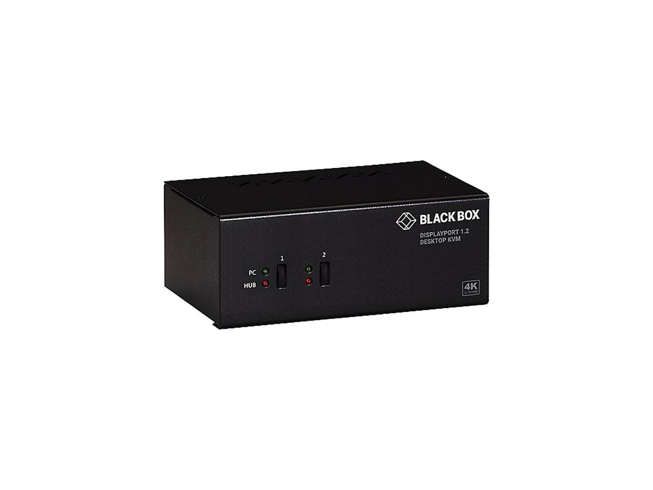 Black Box KV6222DP KVM Switch DualMonitor, DisplayPort 1.2, 4K 60Hz