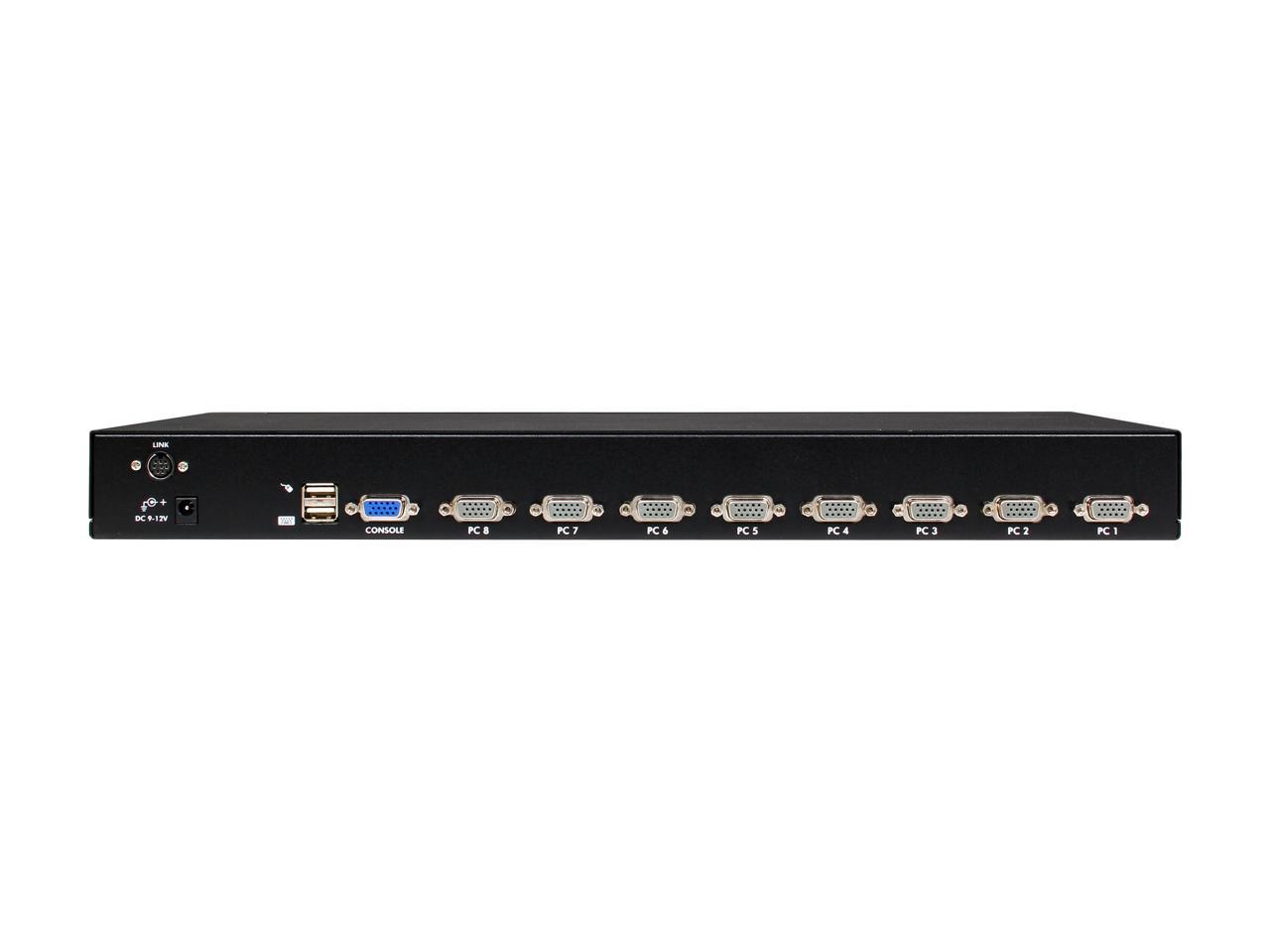 StarTech.com SV831DUSBUK 8 Port 1U Rackmount USB KVM Switch Kit With ...