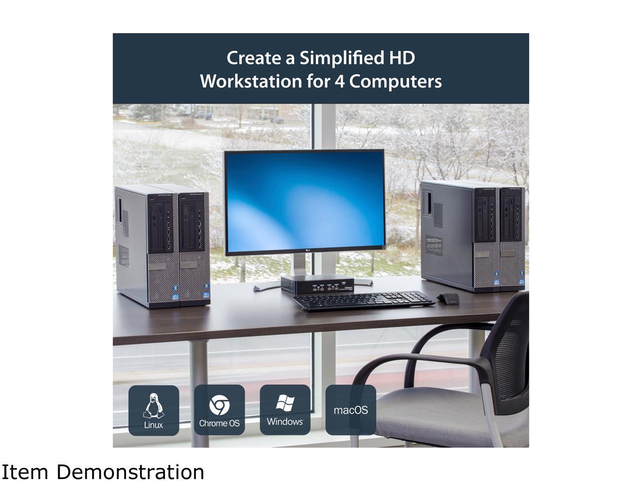 SV431DPUA DisplayPort KVM 4 Port with 7.1 Audio 2560 x