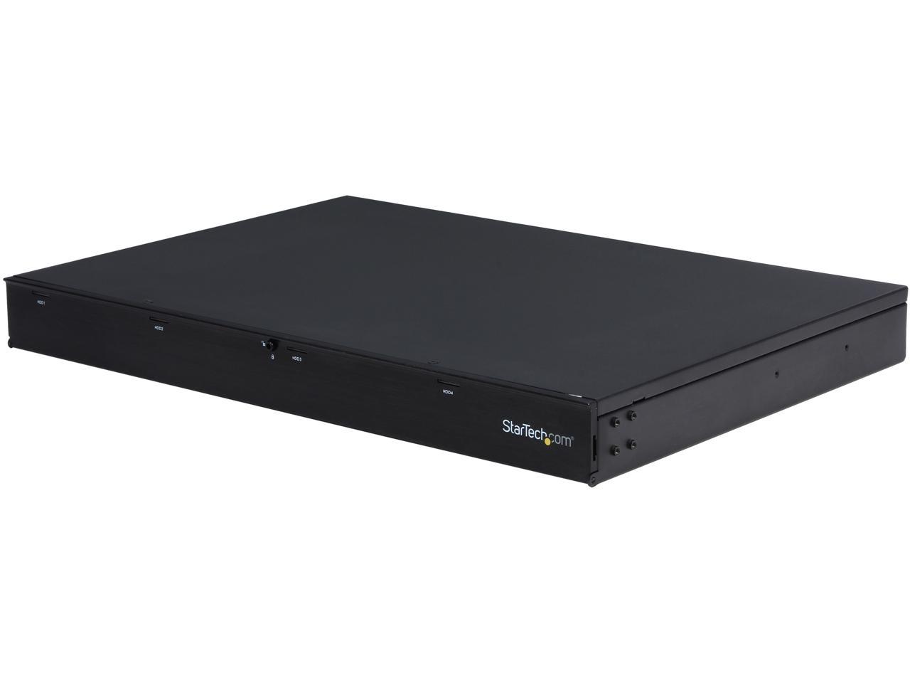 StarTech.com SAT35401U Black 1U Rackmount 4-Bay External Hard Drive ...