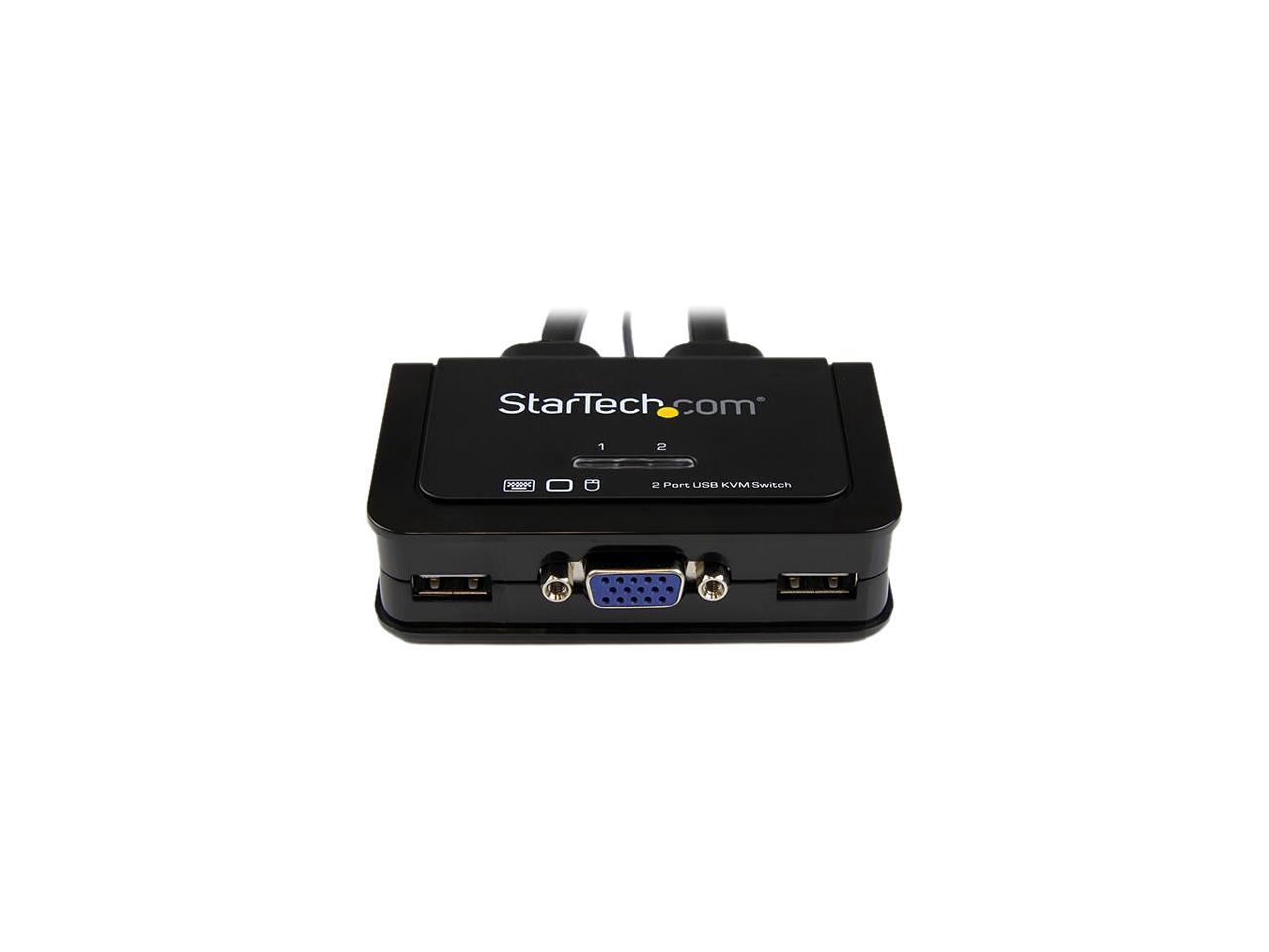 2 Port USB VGA Cable KVM Switch USB Powered with Remote Switch