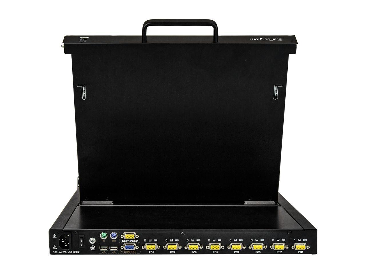 StarTech.com RKCONS1708K 8 Port Rackmount KVM Console - 17 Inch Display ...