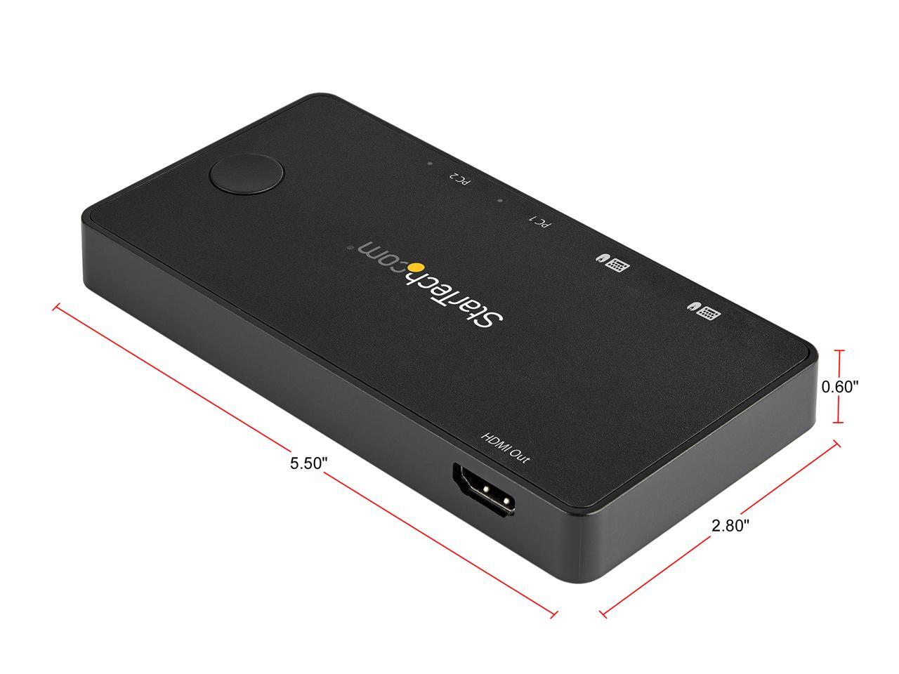SV211HDUC 2 Port USB C KVM Switch 4K 60Hz HDMI Compact