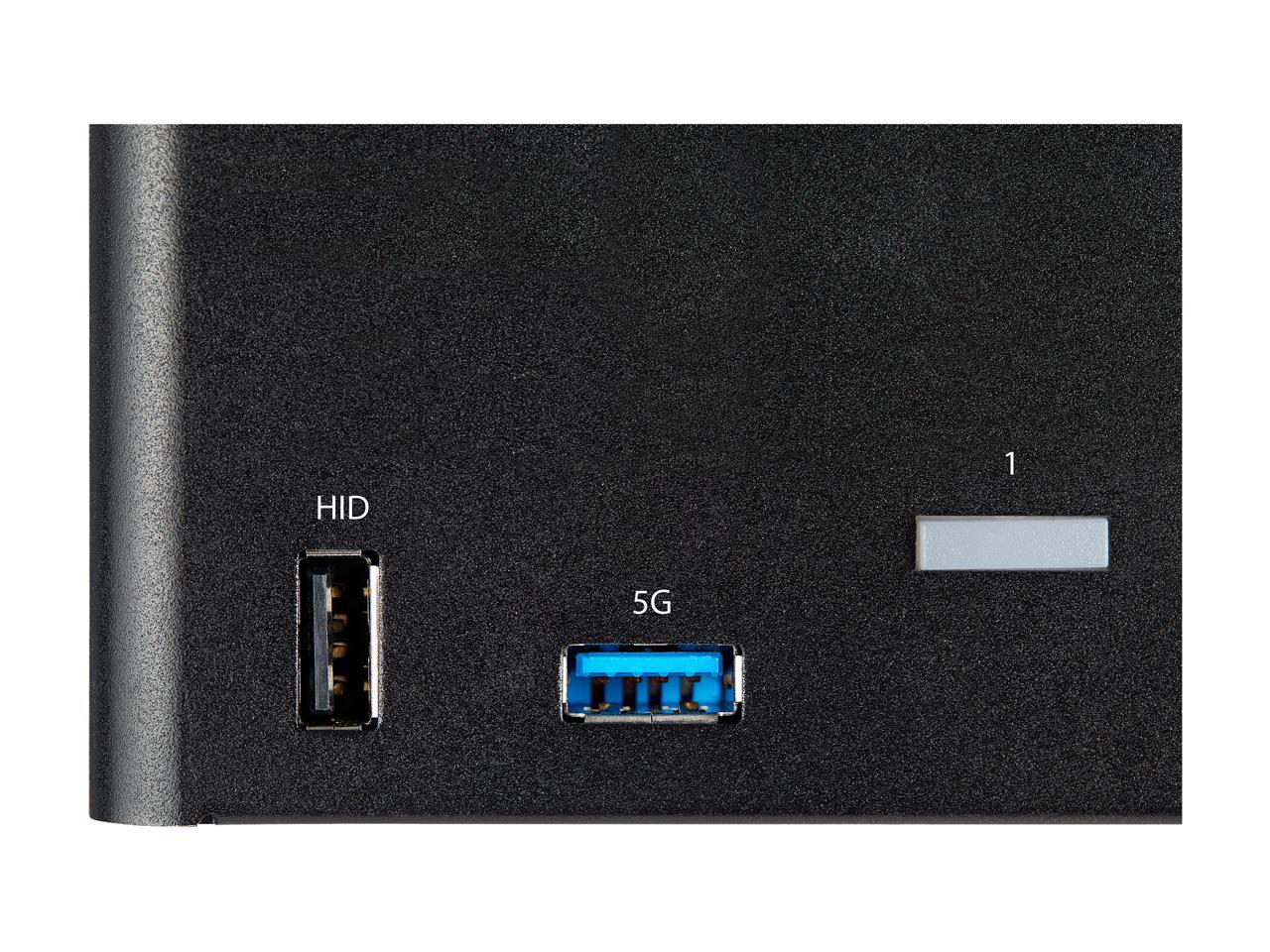 2 Port Triple Monitor DisplayPort KVM Switch, 4K 60Hz UHD HDR, Desktop