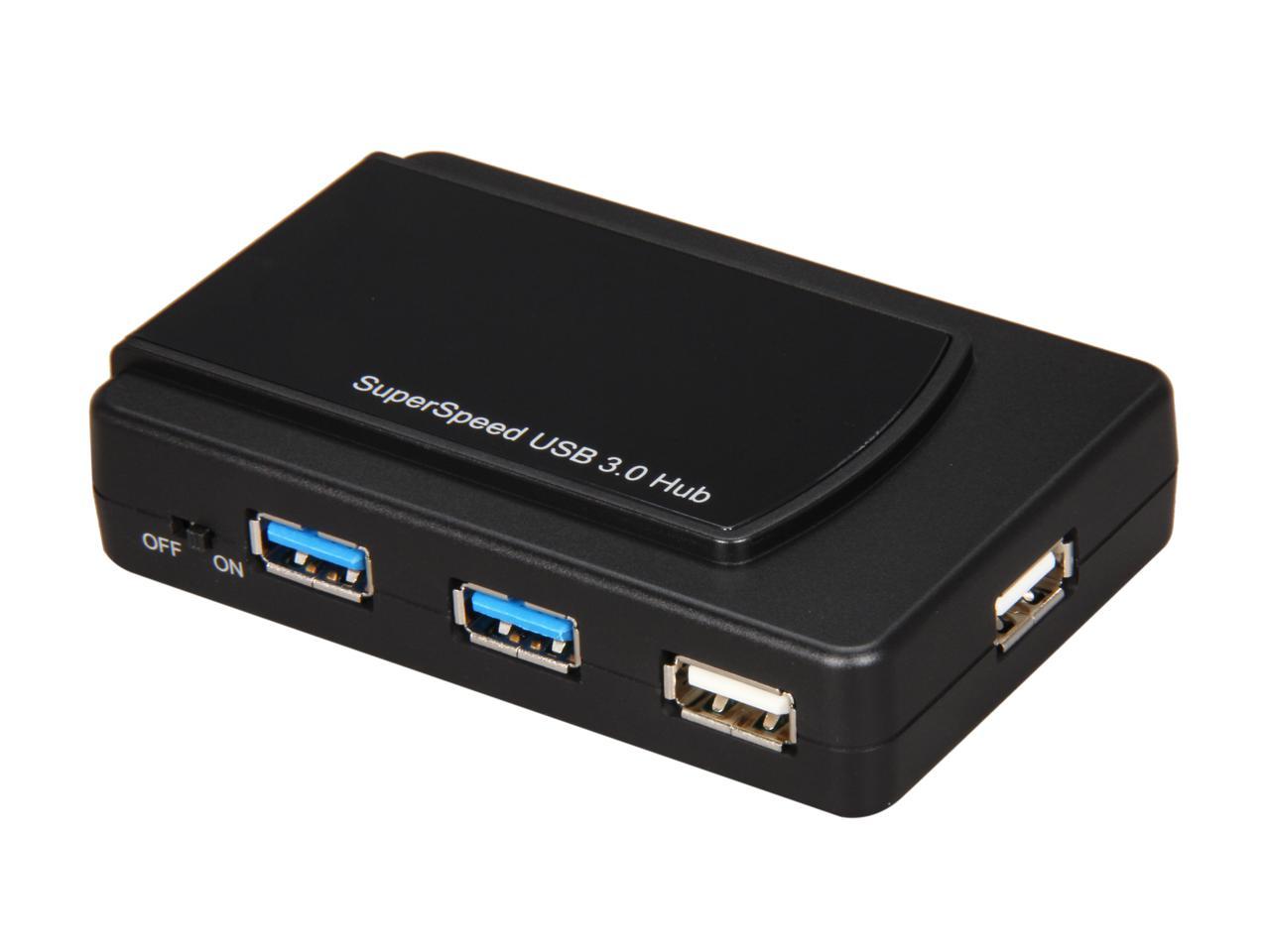 Syba SY-HUB20078 7 Port USB 3.0 & 2.0 Combo Hub with Power Adapter NEW 